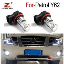 2pcs High quality H11 Canbus No error White Car LED front fog lamp fog light bulb for Nissan Patrol Y62 (2012-2019)