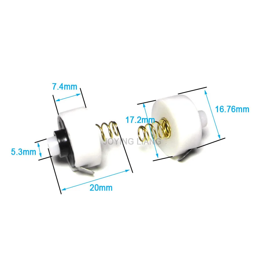 White Cover 17mm Flashlight Tail Button Switch Strong Light Electric Torch DIY Repair Accessories 100pcs/lot