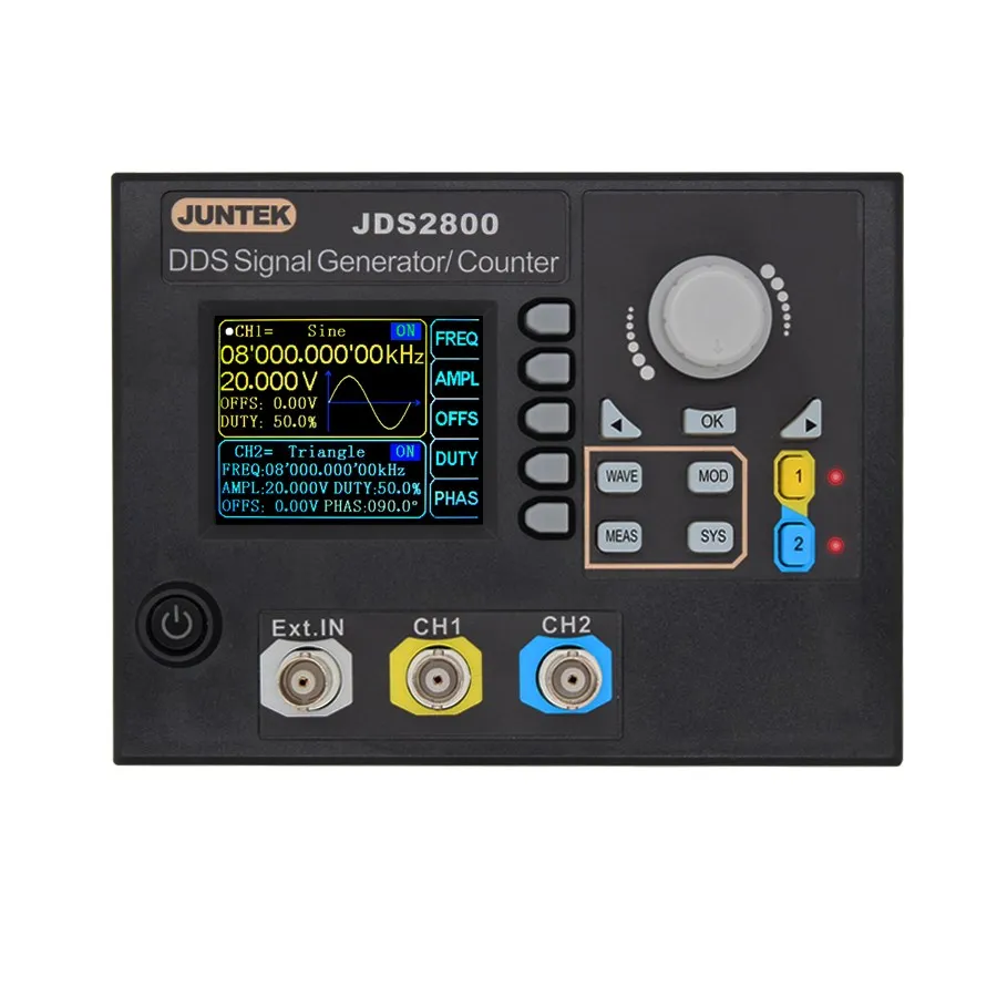 JDS2800 60M High Precision Digital Dual-channel DDS Function /Arbitrary Waveform Signal Generator Test bench Mosaic