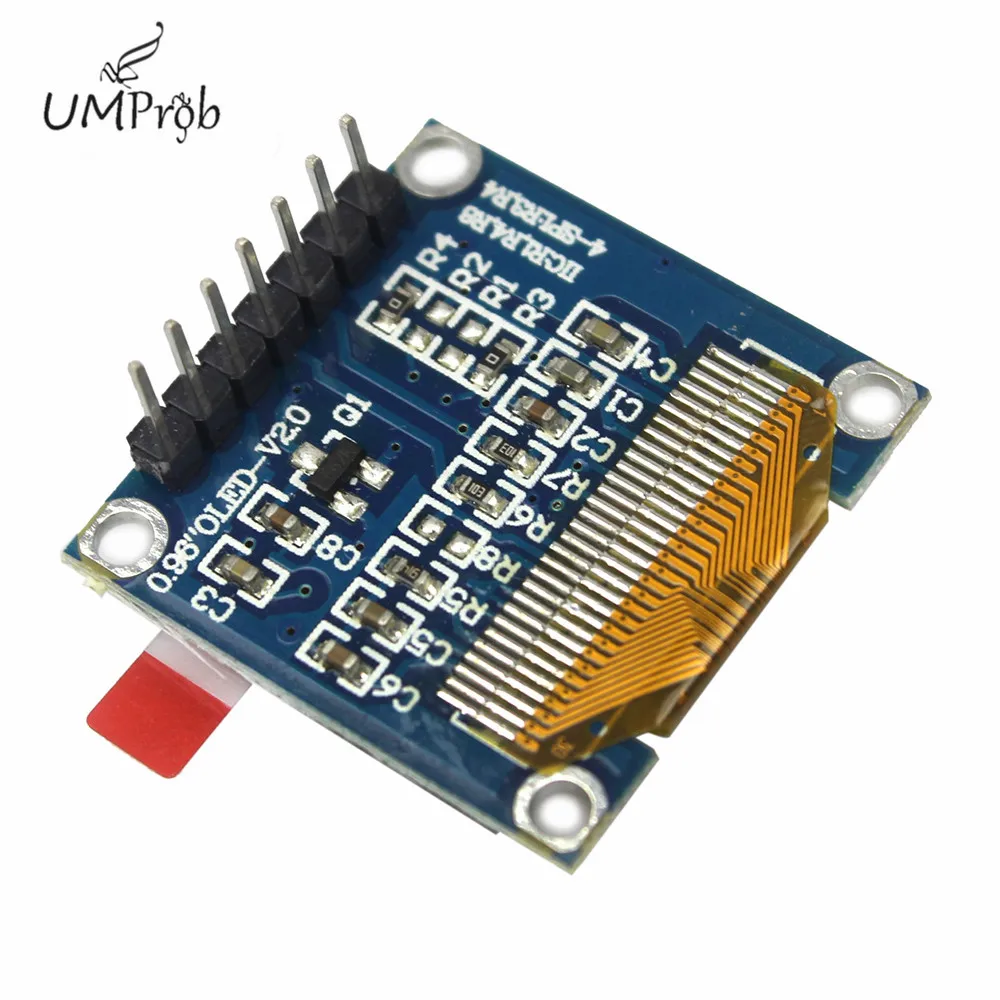 Imagem -02 - Módulo de Exibição Oled Branco para Arduino Led Lcd I2c Iic Spi 7pin Chip de Driver Ssd1306 Kit Faça Você Mesmo 128x64 096