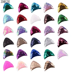 10Pairs Sequins Cat Ears Trendy Kids Girls Flip DIY Hair Accessories For Women Children Headband