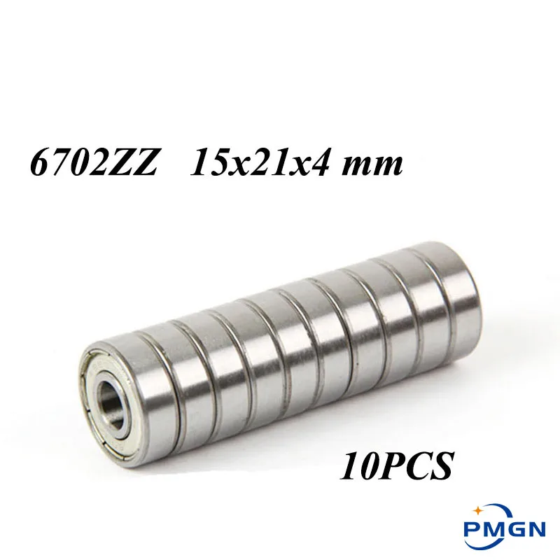 Darmowa wysyłka 10 sztuk ABEC-5 6702ZZ wysokiej jakości 6702z 6702 ZZ 15x21x4mm metalowa uszczelka ultra cienki odcinek łożyska kulkowe głębokorowkowe