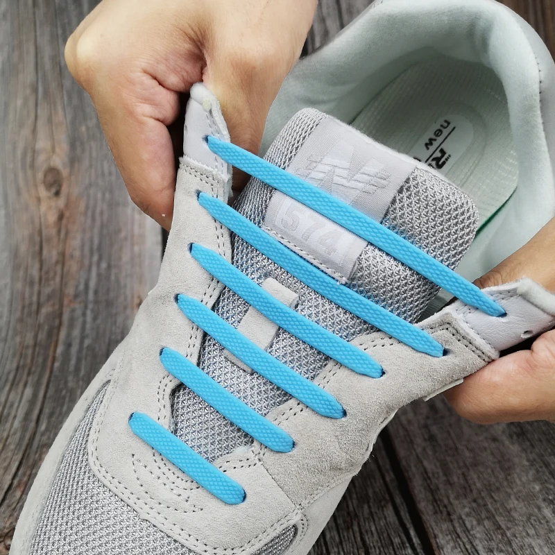Silicone Elastic Shoelaces Creative Lazy No Tie Shoelace Lacing Kids Adult Sneakers Quick Shoe Lace Zapatillas