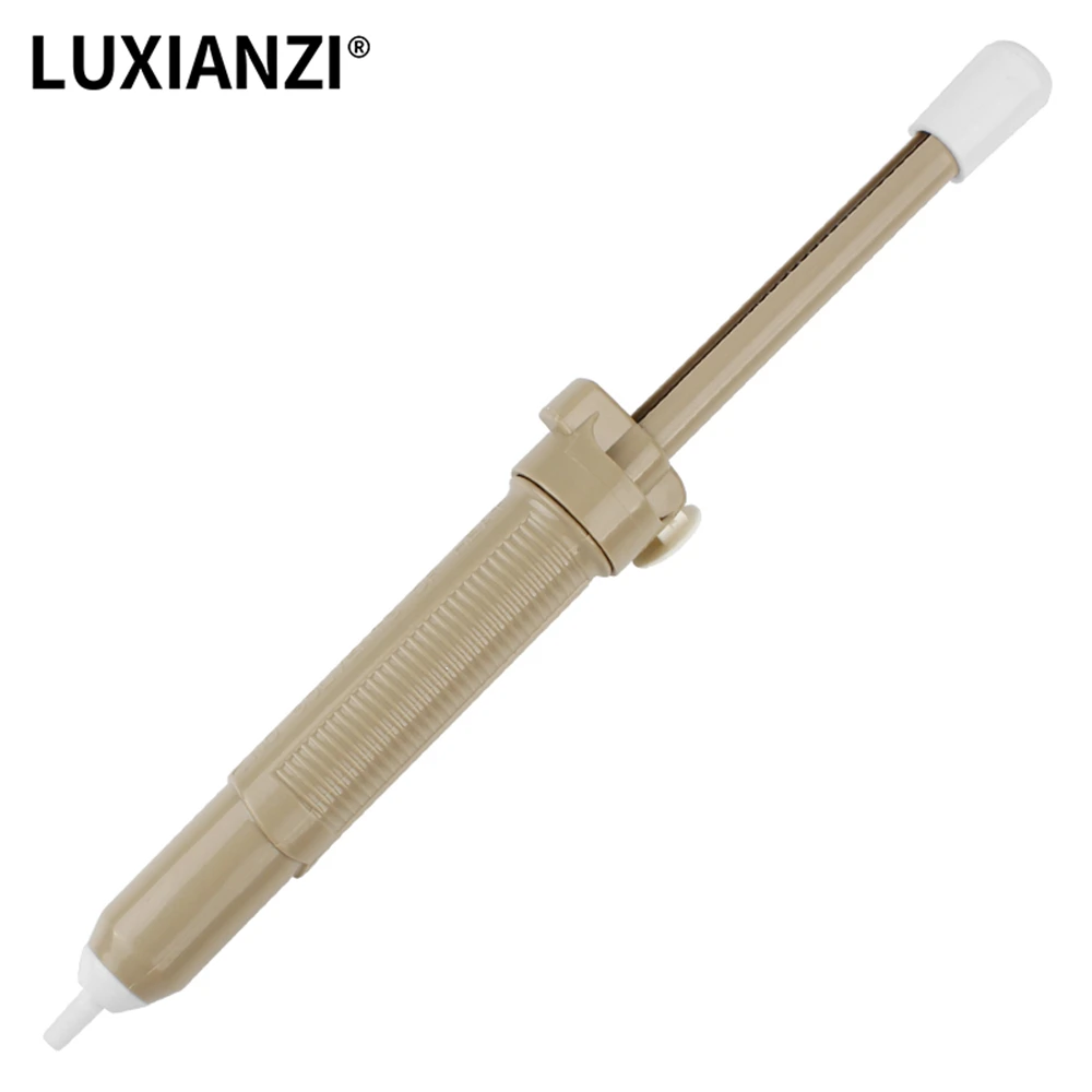 LUXIANZI Extended Desoldering Pump with Rebound Spring Plastic Desoldering Tin Pump Vacuum Tin Solder Removal Welding Tools