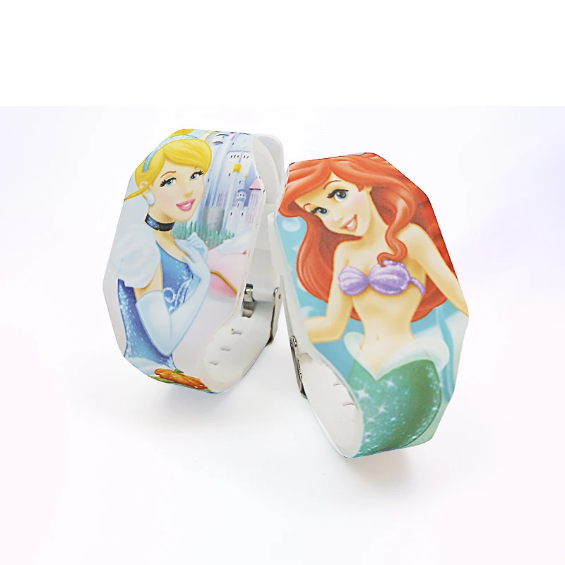 Disney Cartoon digital Luminous Wristwatch Princess Series Electronic Label kids watches girls LED display Complete Calendar