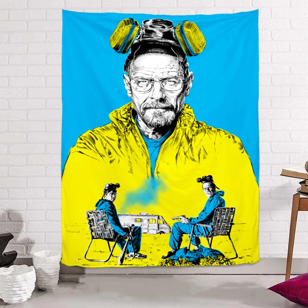 

Vintage TV series Movie Poster Tapestry Breaking Bad Banners Wall Art Flags Canvas Painting Wall Hanging Bedroom Home Decoration