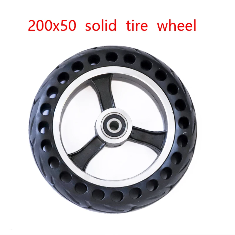 High quality 200x50 solid wheel Explosion-proof Electric Bike Scooter tyres 8 inch Motorcycle Solid Tires Bee Hive Holes