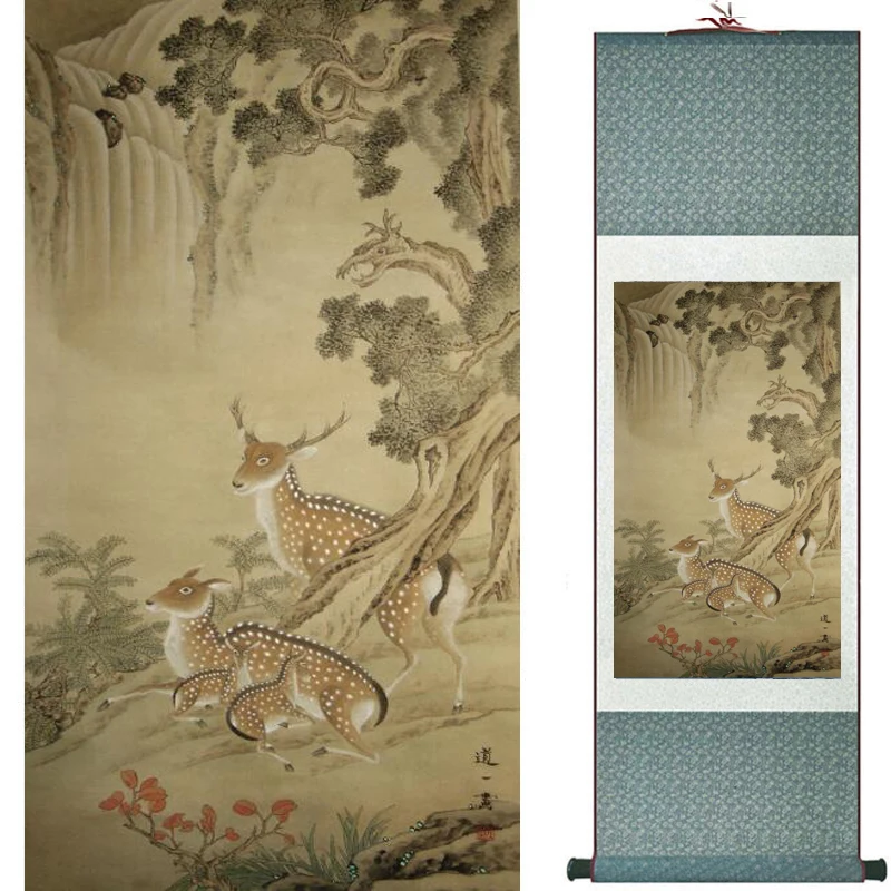 

Top quality sika deer painting traditional Chinese Art Painting Home Office Decoration Chinese painting TXTX2018010313