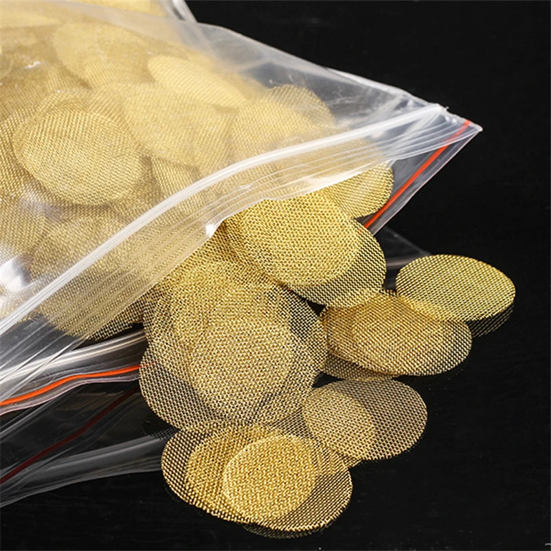 200pcs 16/20mm Brass Copper Smoking Pipe Filter Screens Net For Tobacco Hookah Water Pipe Gauze Smoking Gadgets Wholesale