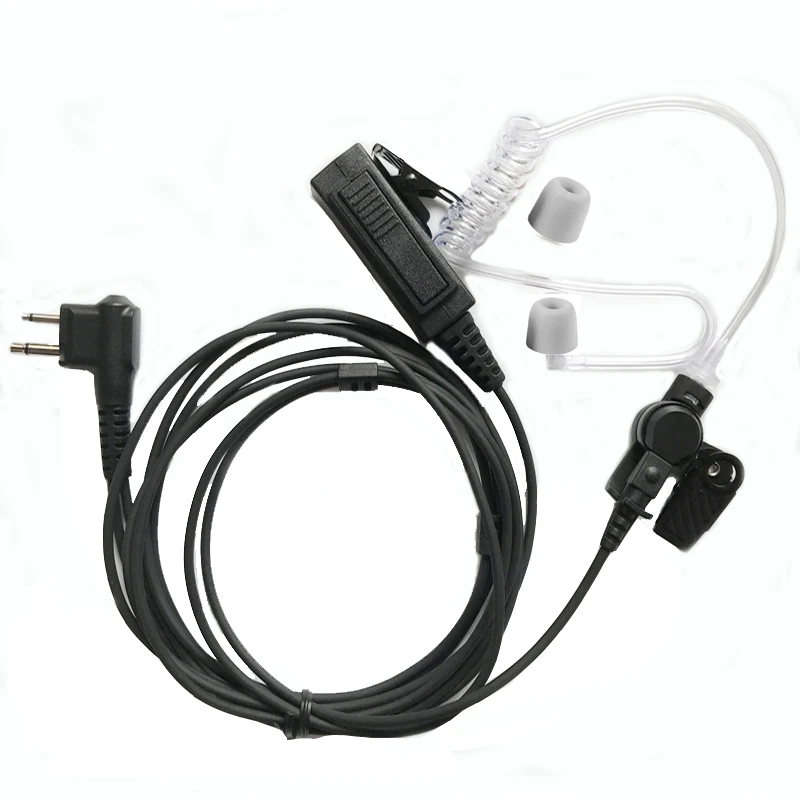 10PCS 2Pin Covert Acoustic Tube Earpiece Headset Earphone Mic for Motorola Radios