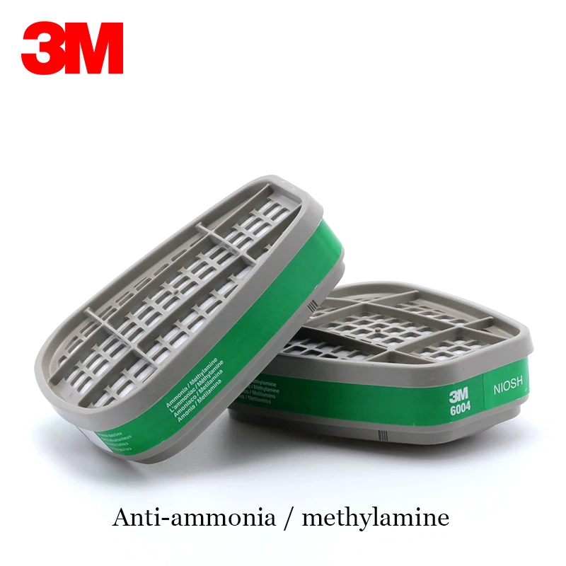 3M 6200+6004 Reusable Half Face Mask Respirator Ammonia Methylamine Organic Vapor Cartridge NIOSH&LA Standard LT048