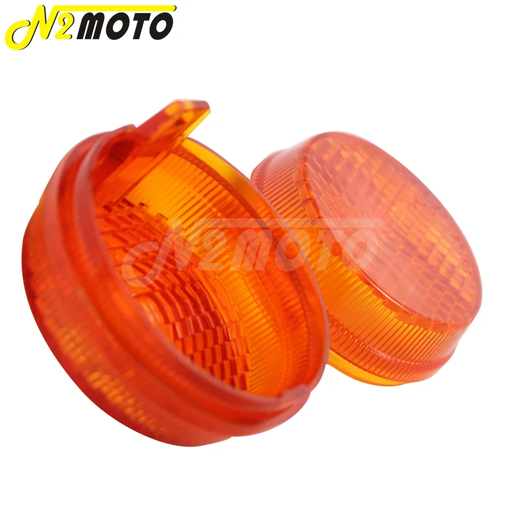 Motorcycle Orange Turn Signal Lens Shell Inidcator Light Cover For Honda Cruisers Shadow Kawasaki Vulcan 2000 1600 Classic Nomad