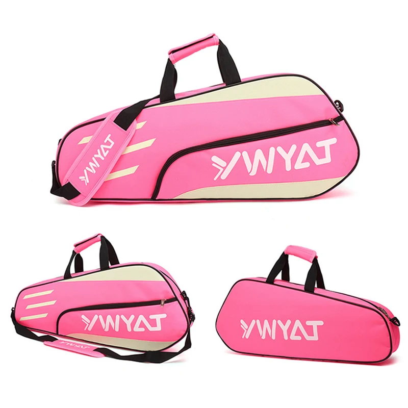 2024 Squash Badminton Racket Bag Big Tennis Bag Lightweight Waterproof Badminton Backpack For 3 Tennis Racket Outdoor Trainning