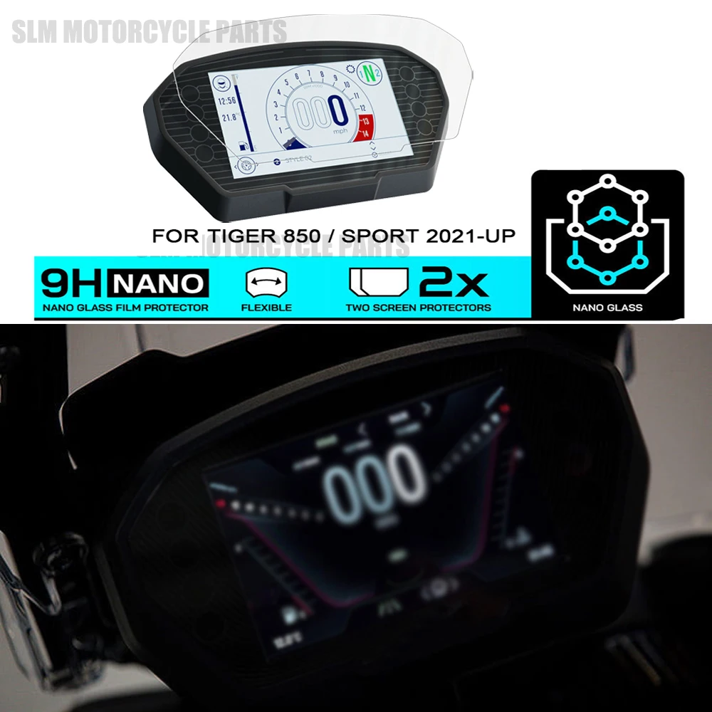 FOR RIUMPH TIGER 850 SPORT (2021-) NANO GLASS Dashboard Screen Protector