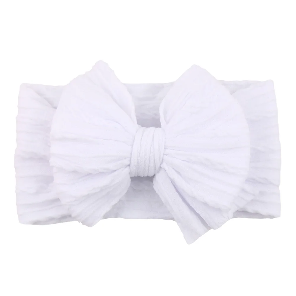 Solid Cable Bow Baby Headband, Kids Hair Accessories