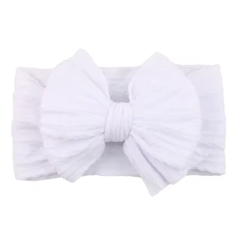 Solid Cable Bow Baby Headband for Child Nylon Layers Headwear Kids Elastic Turban Headwraps Newborn Boys Girls Hair Accessories - Image 23