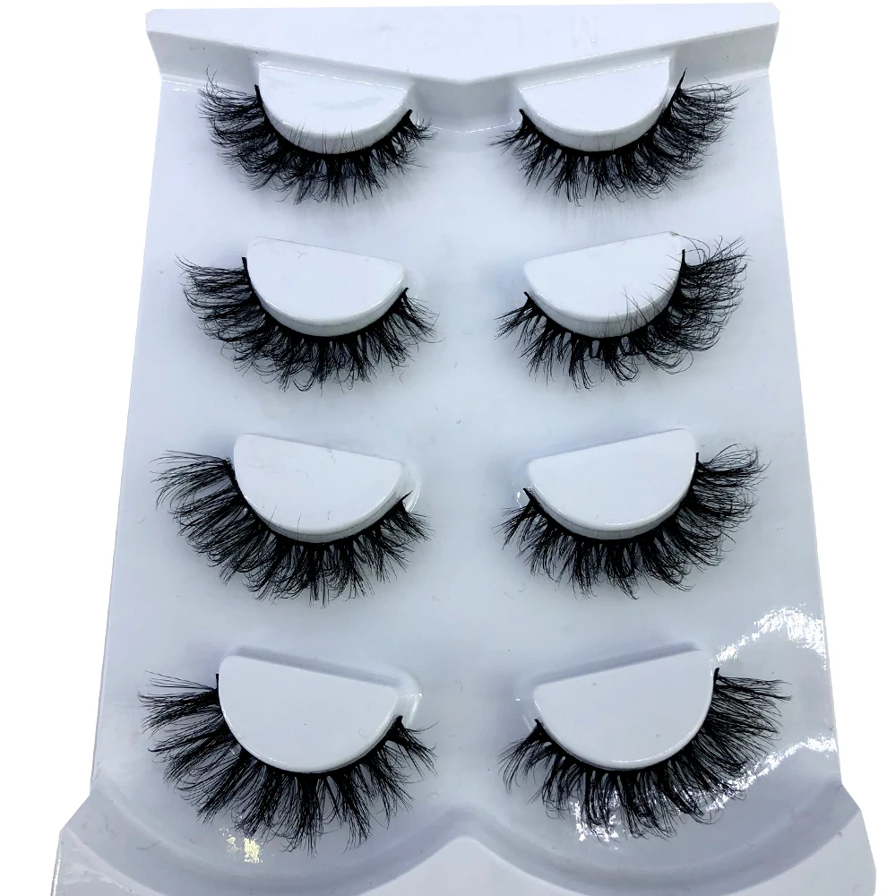 HBZGTLAD 4 Paar Natürliche Falsche Wimpern Lange 3D Nerzwimpern Wimpernverlängerung Nerzwimpern für Schönheit – Detail 7