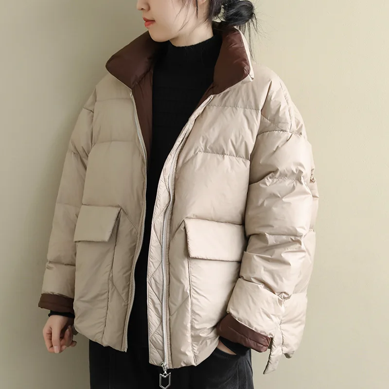 Max LuLu Korean Fashion Winter Gothic Coats Ladies Vintage Loose Duck Down Jackets Womens Casual Warm Parkas Oversized Outerwear