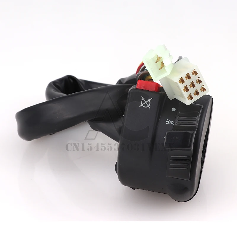 Motorcycle handlebar switch assembly 4-function left turn signal horn start choke starter switch for 7/8\