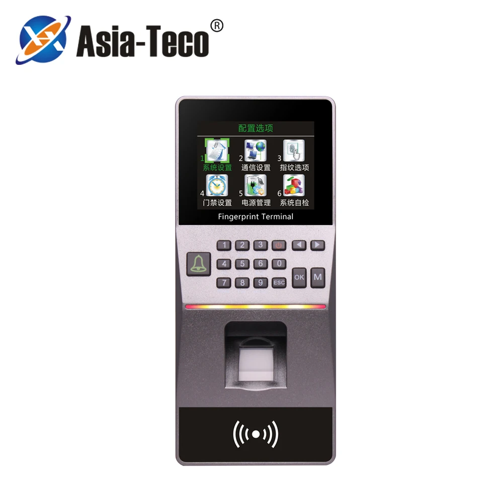 Biometric Fingerprint Access Control Time Attendance 125Khz RFID Keypad Card Reader Password Free Software TCP/IP USB