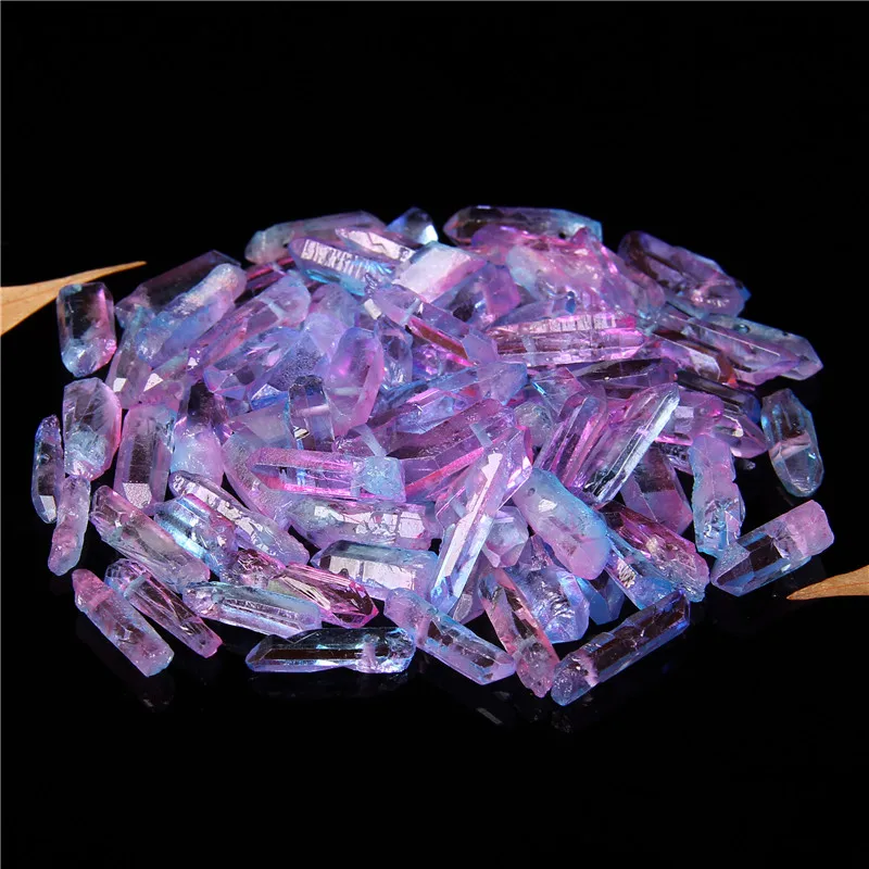 10/20/30pcs Purple Natural Quartz Crystal Point Beads Top Drilled Graduated Stick Point Loose Bead for DIY Jewelry Making Supply