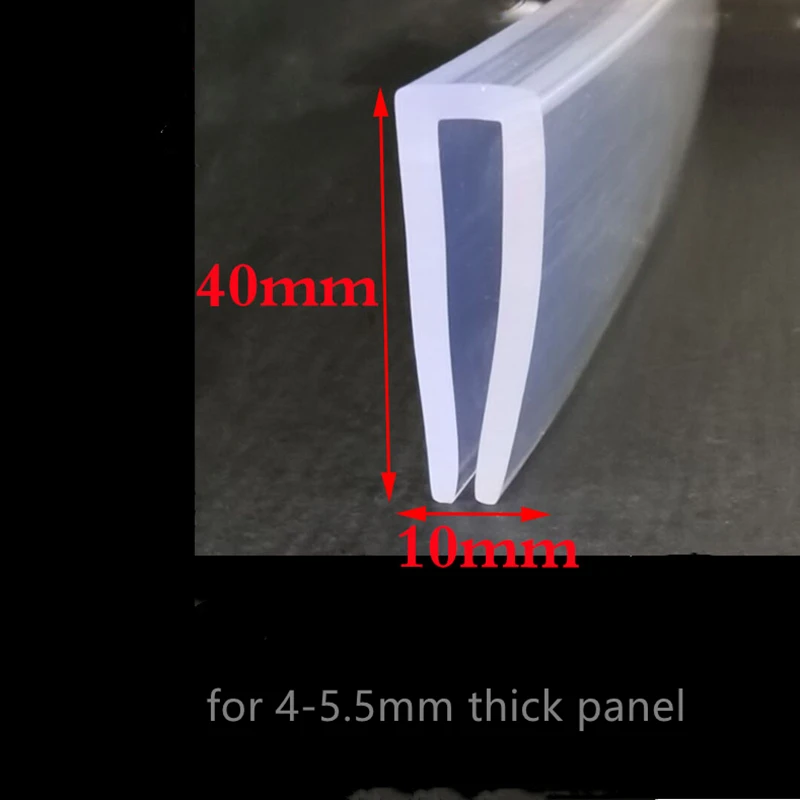 

PVC U Strip Edge Shield Encloser Bound 4-5.5mm Thick Panel Board Glass Metal Wood Vehicle Seals Transparent