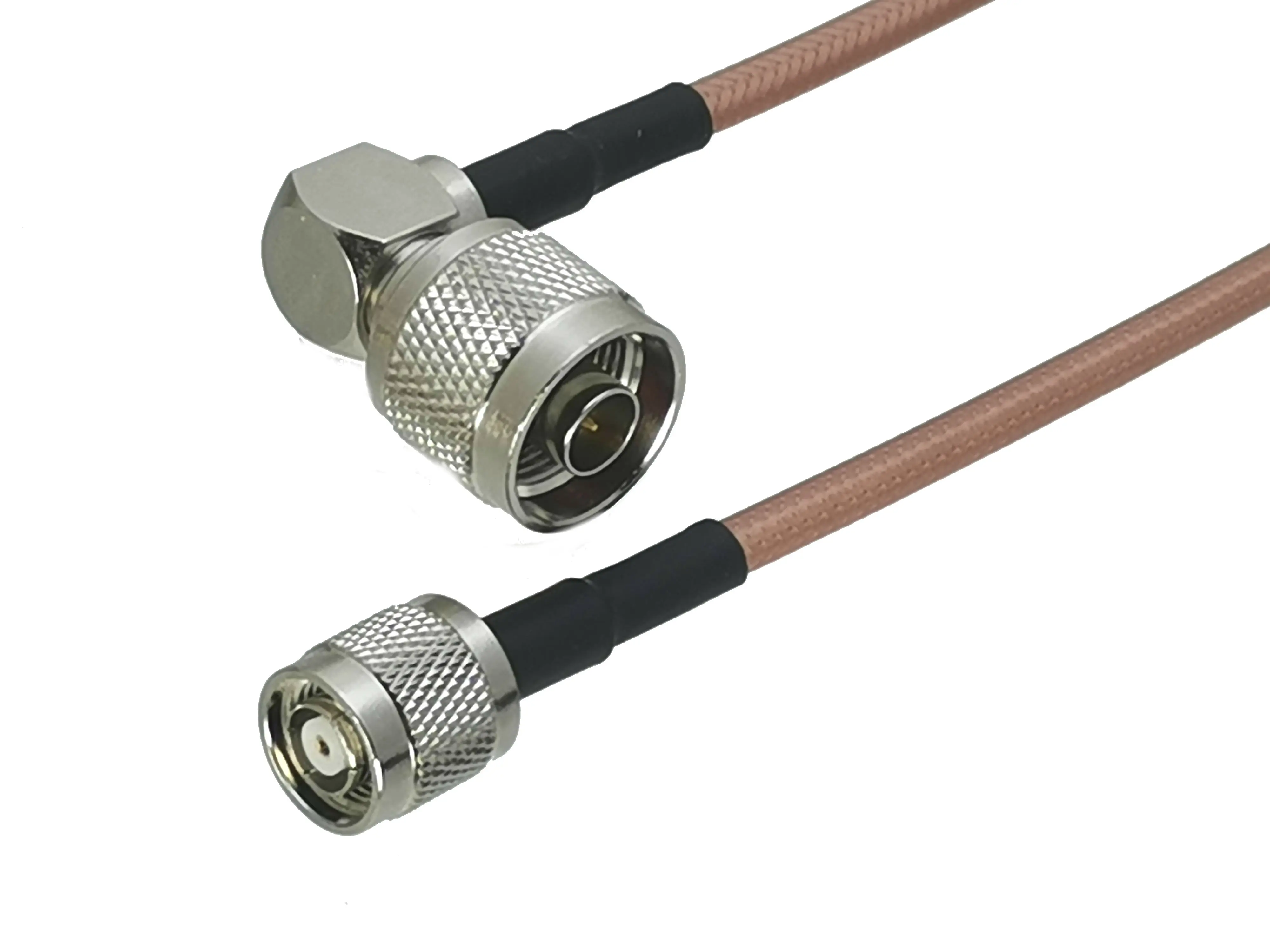 Rg142 conector macho para n, conector de ângulo reto, coaxial rf, cabo rabo de porco, 6 polegadas ~ 10m, 1 peça