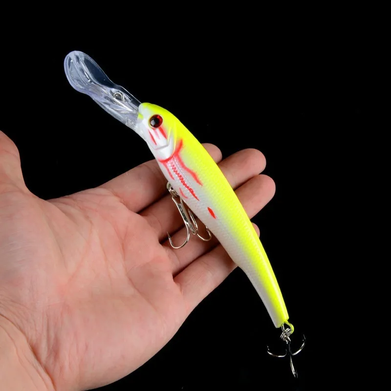 1PCS 16.5cm 29g Big Minnow Fishing Lures Deep Sea Bass Lure Artificial Wobbler Fish Swim Bait Diving 3D Eyes