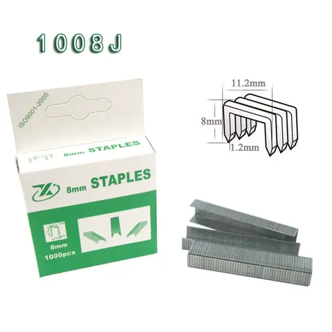두꺼운 고경도 문짝 손톱, 3 in 1 헤비 듀티 스테이플 건용 L8mm 손톱, 1.2mm, 1000 개