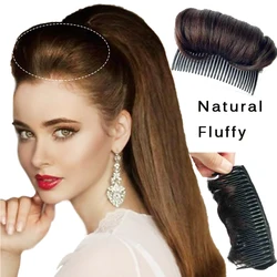 Hair Fluffy Hair Pad Hairpin Synthetic False Hair Clip Black Brown DIY Styling Insert Hair Pad