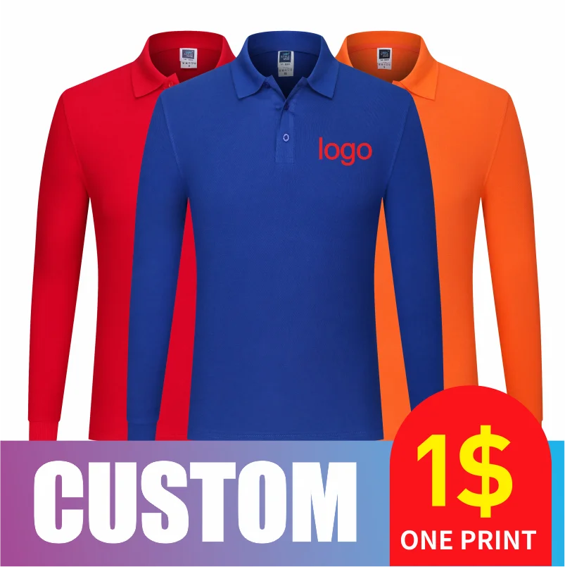 

COCT Fashion Casual Cheap Long Sleeve POLO Shirt Personal Company Group Logo Customized POLO Shirt Men's and Women's Customized