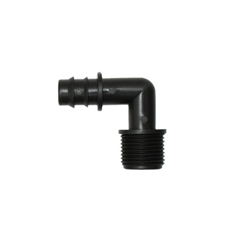 Male 1/2 3/4 to 16mm 20mm 25mm elbow barb connector 90 degrees water connector 1/2 3/4 25mm hose adapter 4pcs