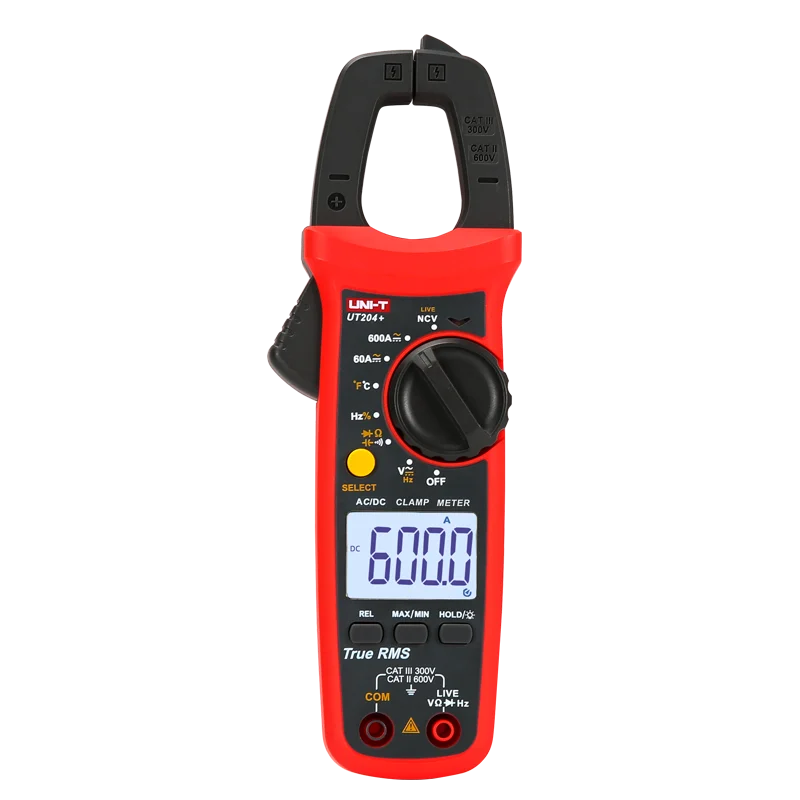 UNI-T UT204+ Digital Clamp Meter AC/DC Current Tester True RMS Auto Range Temperature measurement High Precision Multimeter