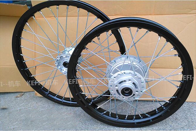 XTZ125 JYM125-9 Aluminum Motorcycle Off Road Dirt Bike Front 21 Inch Rear 18 Inch Wheels Rims With Brake Disc Disk Sprocket