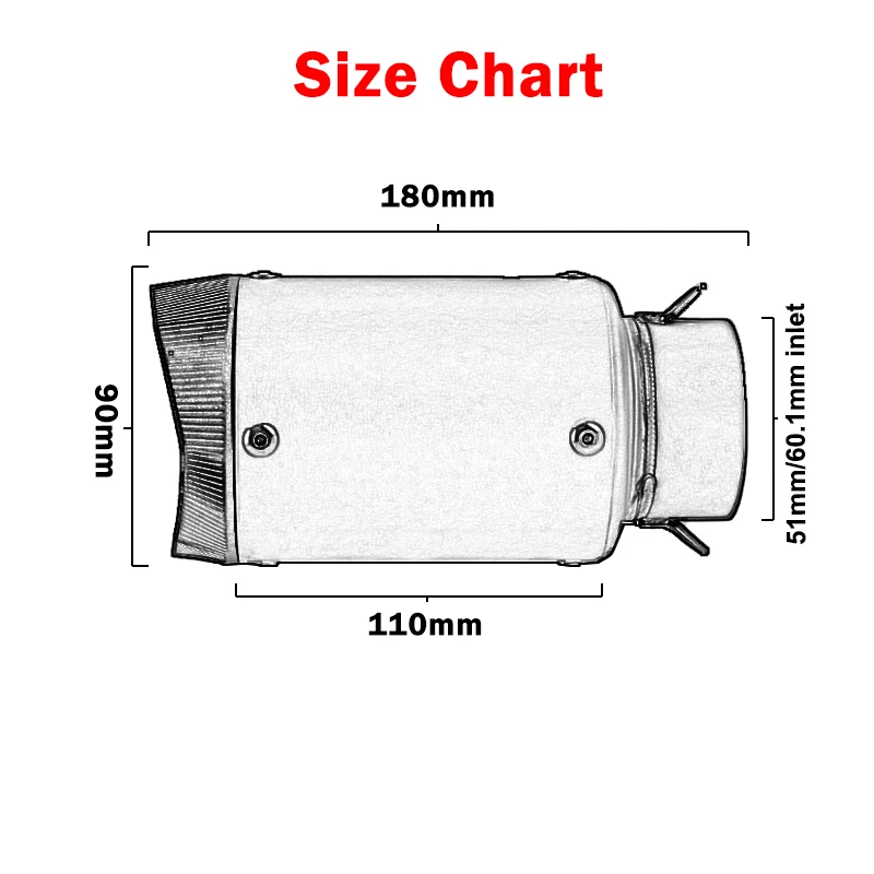 Fuga della lega di titanio del tubo del silenziatore di scarico del motociclo di 60.5mm/51mm con il Killer di DB misura per il motociclo per S1000RR