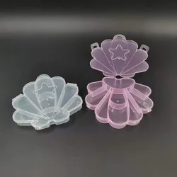 Shell Starfish Clear Plastic Storage Box Jewelry Box Jewelry Organizer Holder Cabinets For Small Objects