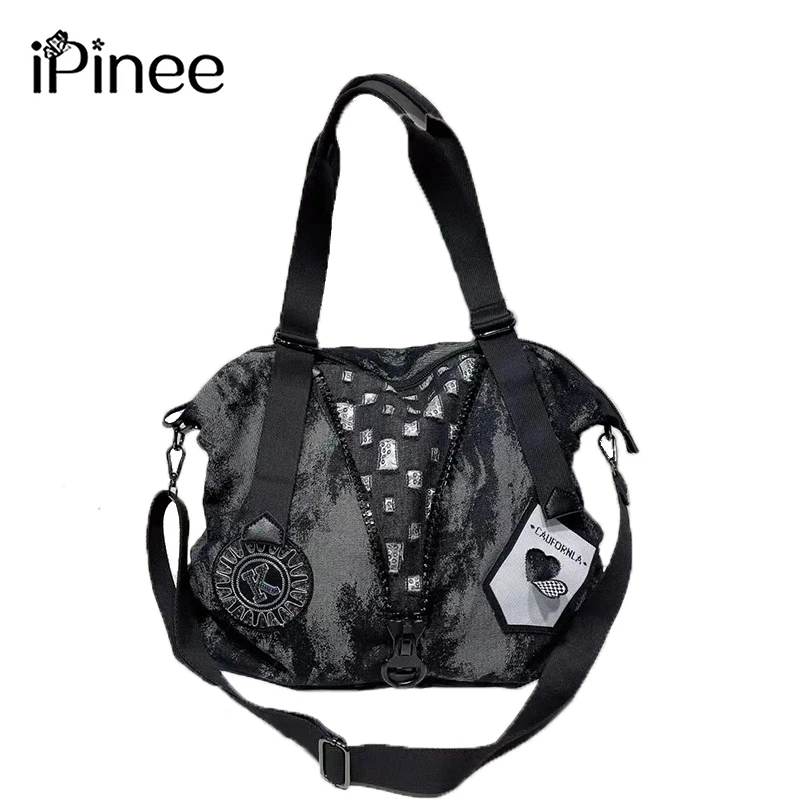 

iPinee Fashion Women Hand Bags Luxury Hole Sequins Shoulder Bag Denim Shopping Bags Fashion Handbag Totes New Designer