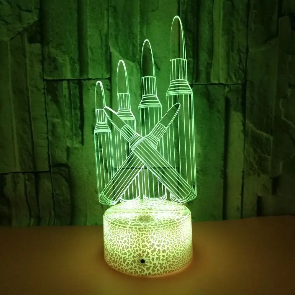 Pencil Shape 3D Night Lights Creative Toy Lights LED USB Touch Button Table Lamp for Study Decoration gifts