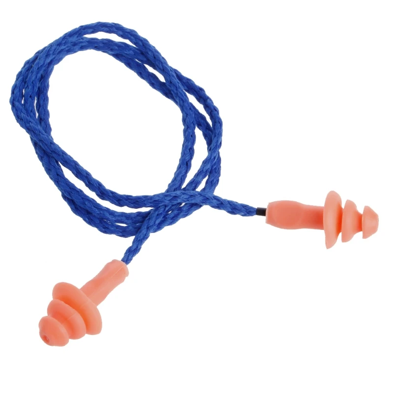 Bouchon d'oreille en Silicone souple, protection auditive, ficelle en coton, réduction du bruit, livraison directe