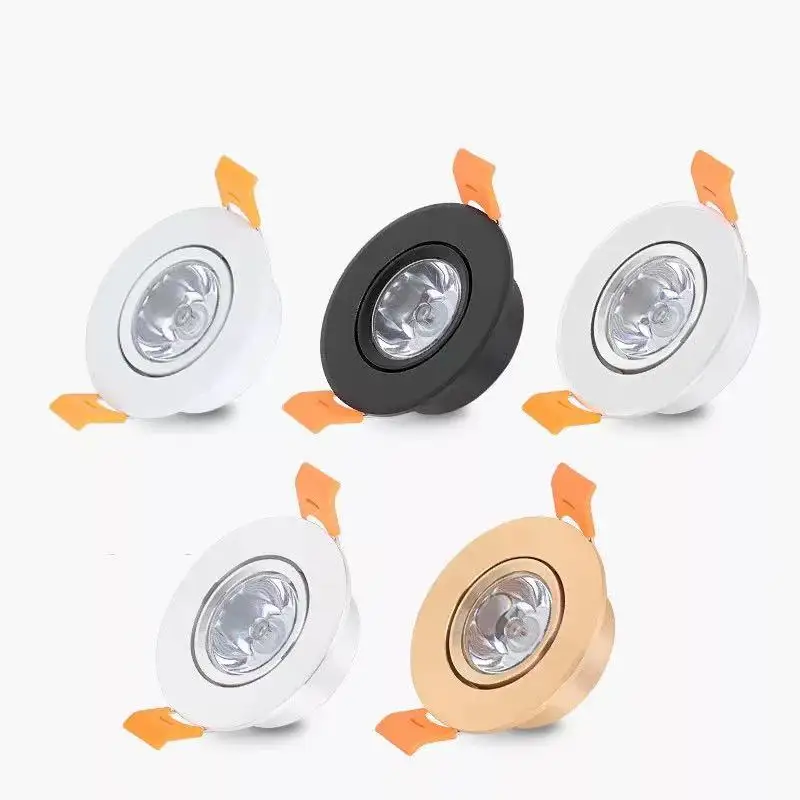 Teto LED Downlight RGB 3W Dimmable DC12V Recesso LED Spot Light Gabinete Showcase Lâmpada 220V Lâmpada Led Com Controle Remoto