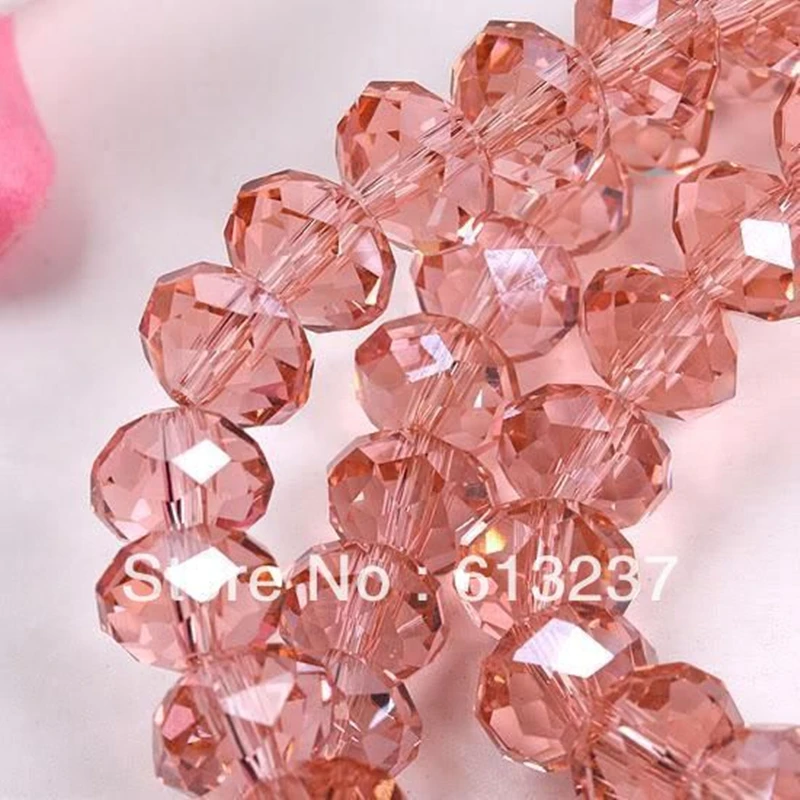 70pcs Pink crystal glass faceted abacus fashion gems 5x8mm wholesale loose beads diy jewelry making 15 inch  MY4740