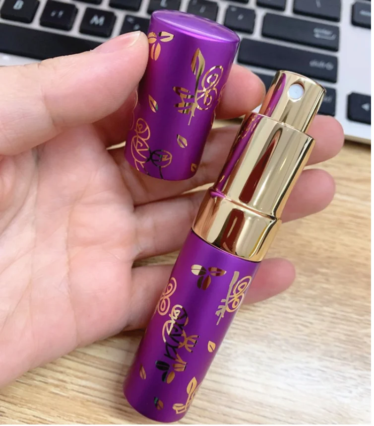 10/20pcs 12ml Metal Aluminum Refillable Perfume Bottle Cosmetic Spray Bottle Portable Empty Bottle Travel Sub-Bottle Liner Glass