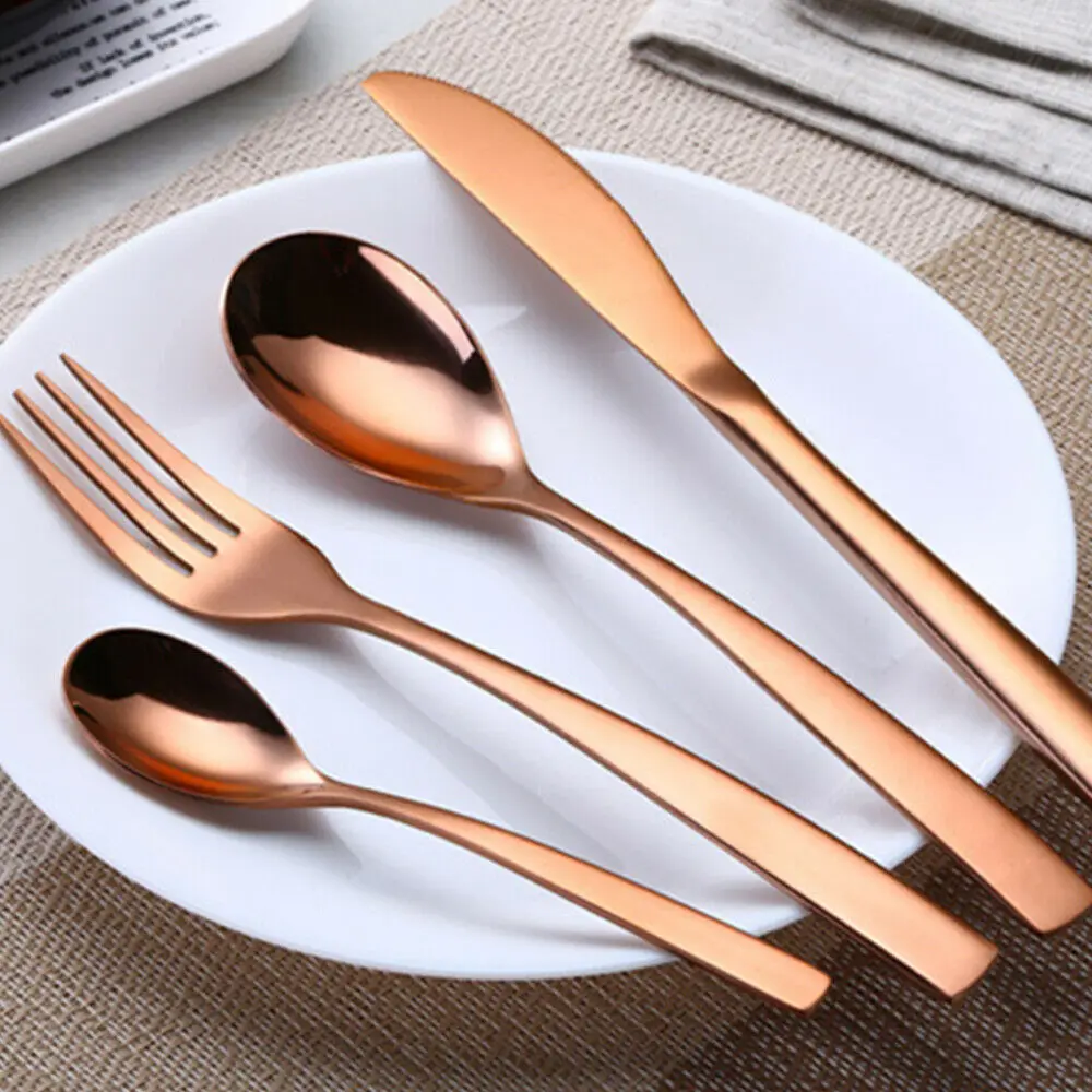 4pcs 7pcs Stainless Steel Cutlery Set tableware set Dinnerware Set Reusable with Metal Straw Flatware