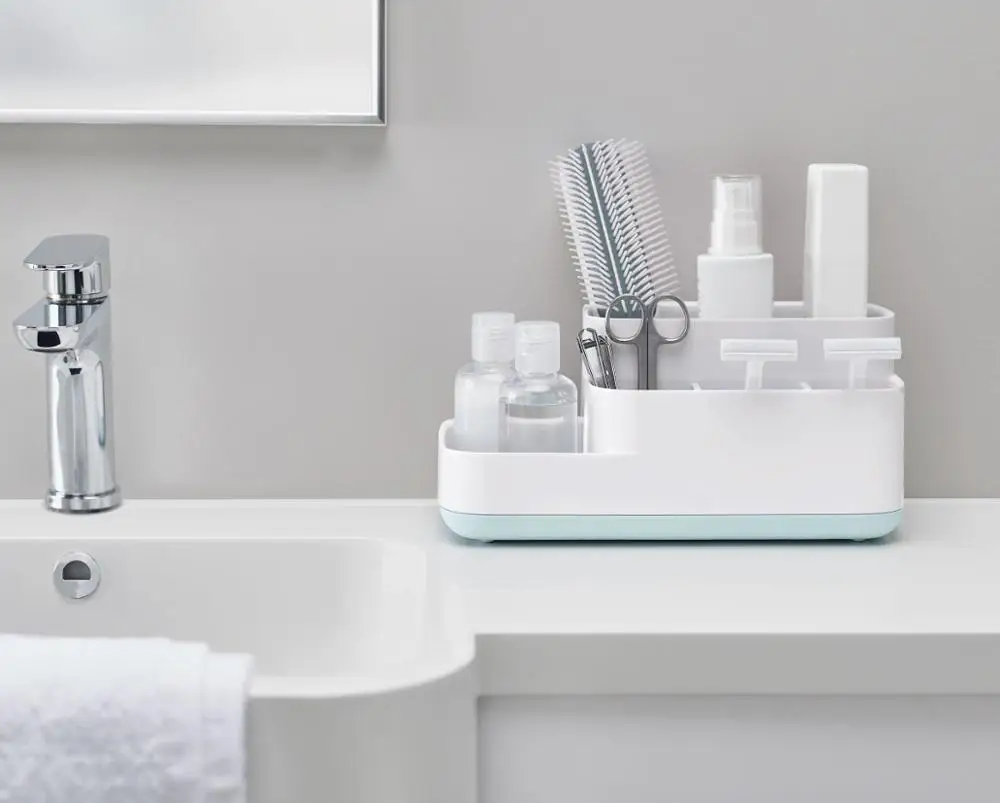 Easy Store Bathroom Caddy Large Toothbrush Holder Bathroom Toothbrush Storage Rack Toothbrush Caddy Stands Hanger Bathroom