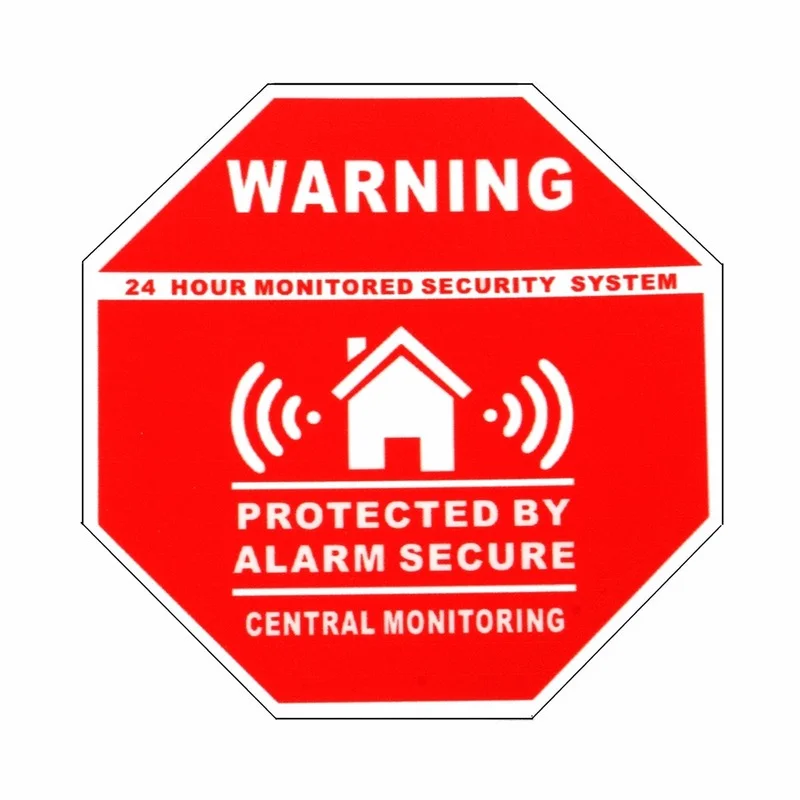 7.5CM Safurance 1Pcs Home House Alarm Security Stickers / Decals Signs for Windows & Doors Warning Safety