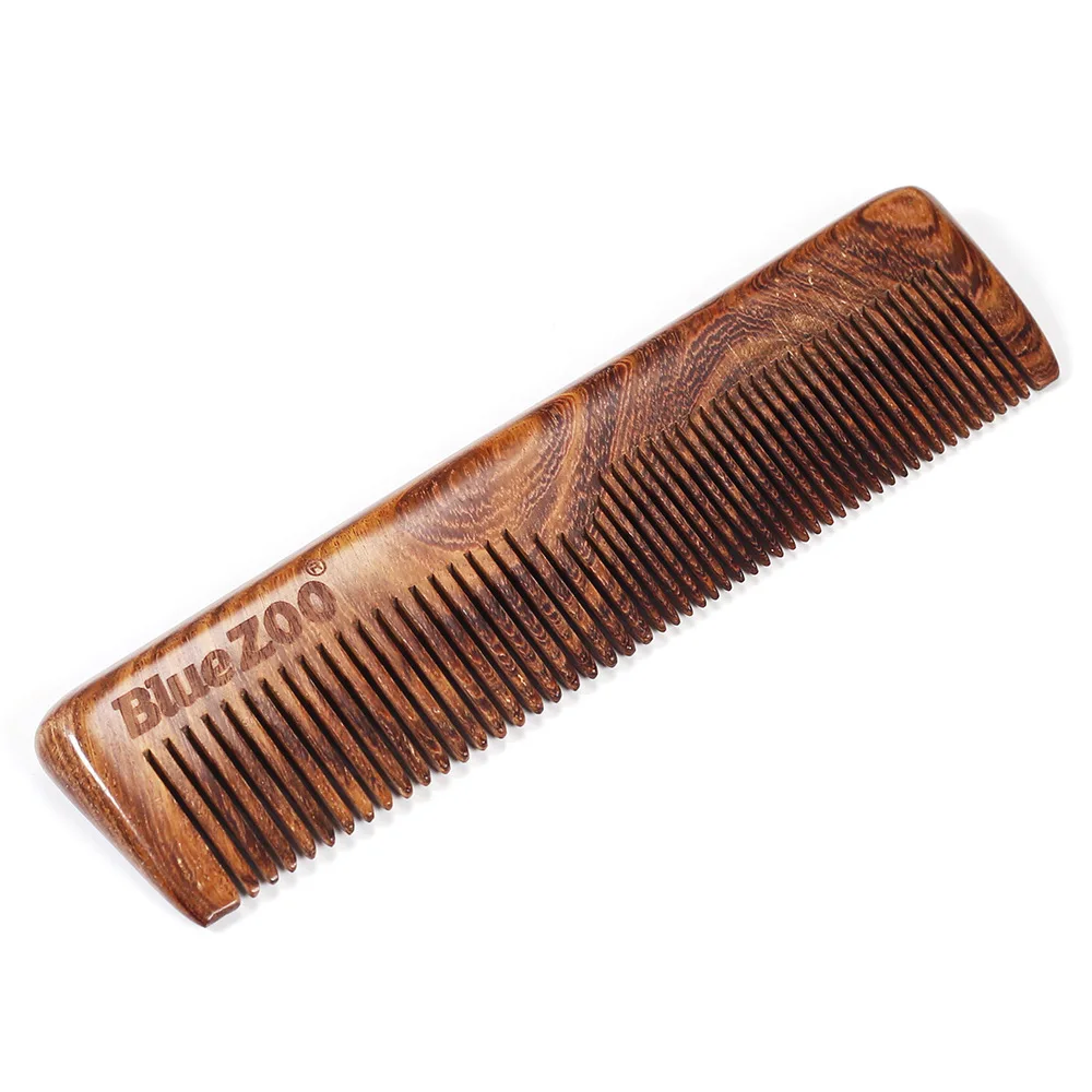 Classical Exquisite Lady Birthday Gift Black Gold Sandalwood Comb, Portable Thick and Fine Tooth Long Comb, Natural Sandalwood