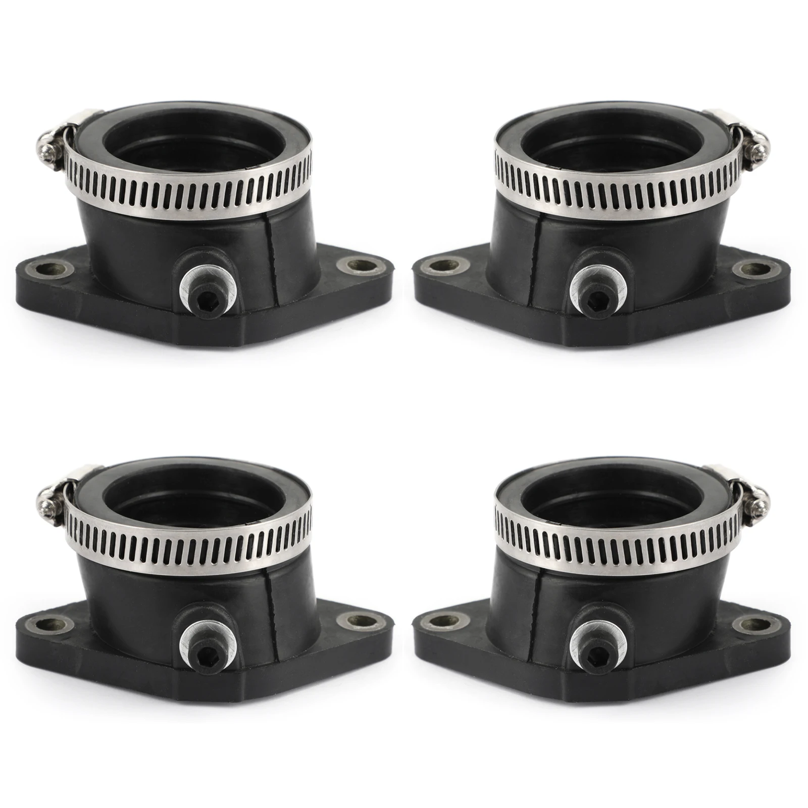 Topteng 4 Intake Insulator Set w/Clamps Fit for Suzuki GS 550 E T 80-81 GS 650 E G 81-83 Motorcycle Accessories