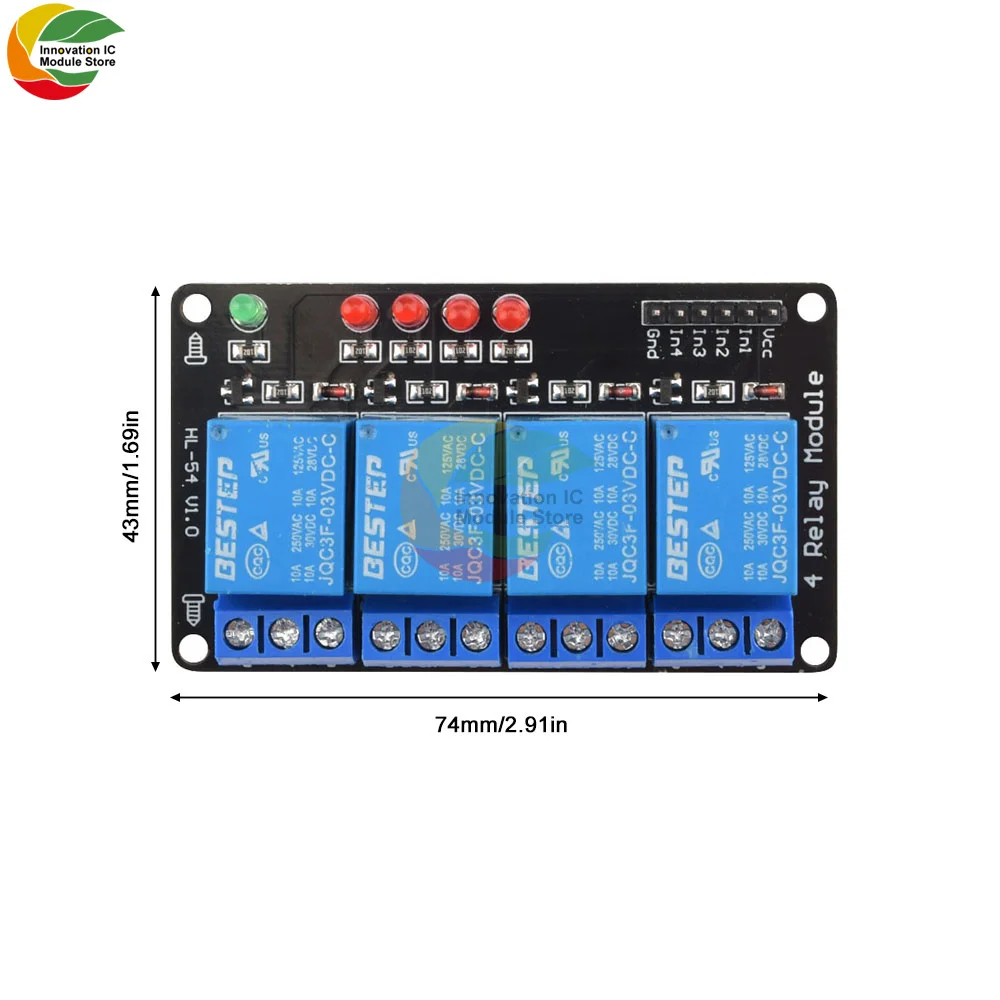 3V 3.3V 1 Channel/2 Channel/4 Channel Relay Module Low Level Trigger With Photorelay Output Arduino 1/2/4 Channel Relay Module