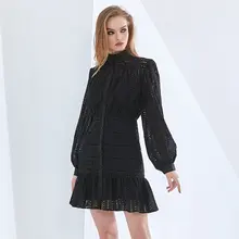 Women’s Elegant Summer Dress Long Sleeve High Waist #6