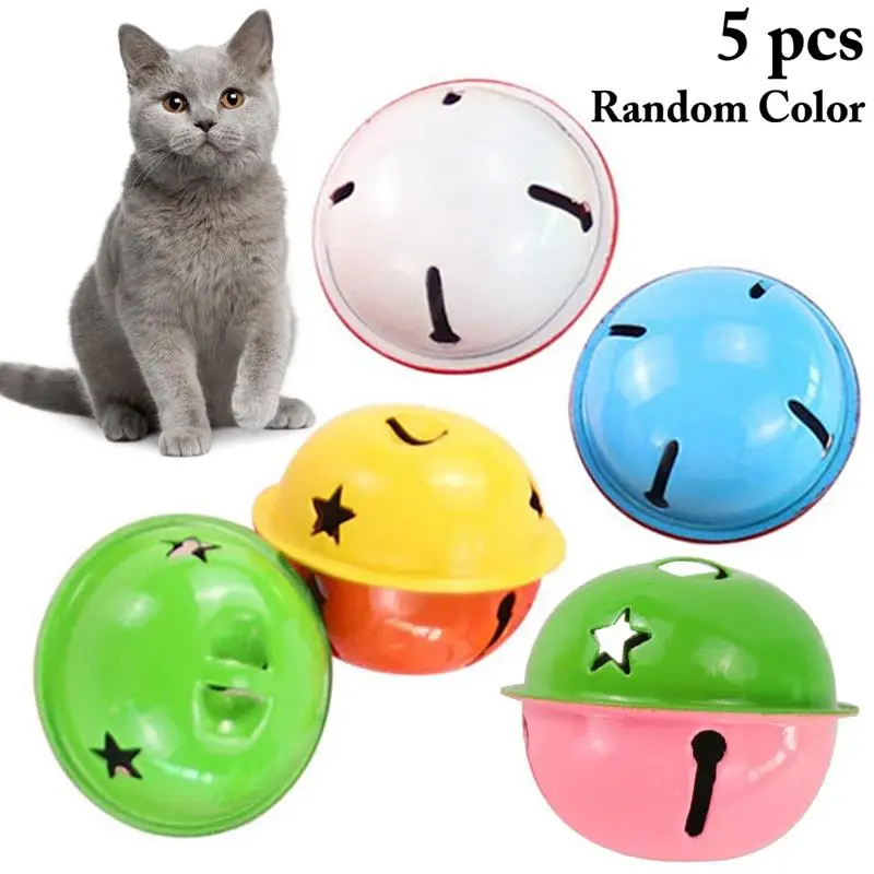 Dorakitten 5Pcs/Set Mix Colors Kitten Bell Decor Toys Cute Cat Bells Pet Interactive Toys Pet Supplies Random Color Cat Favors